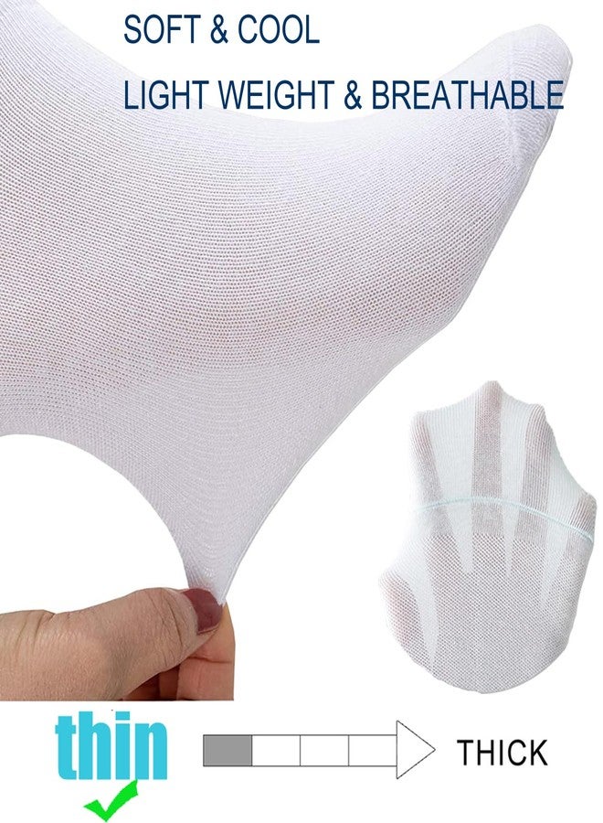 UoUoUosocks 10 Pairs Mini Crew Socks,Athletic Socks Quarter Ankle Socks for Men and Women (5-9 White) - Image 2